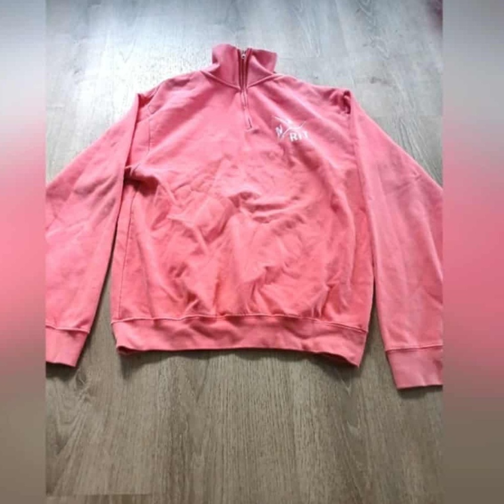 Vintage Coral Pink Zip-Up Jacket